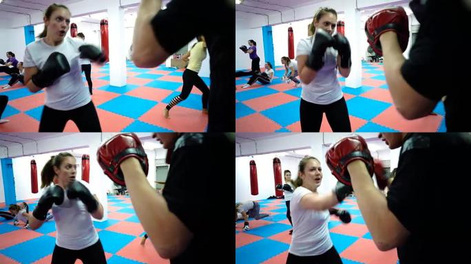 女子拳击训练