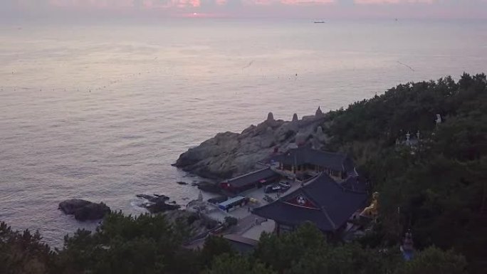 鸟瞰图韩国釜山海东永贡寺