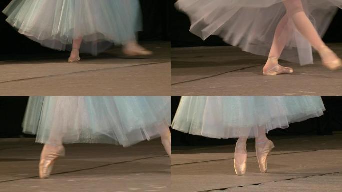 芭蕾灵巧的舞步脚尖跳舞