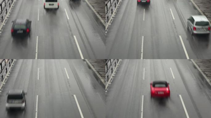 德国高速公路上的雨+音频