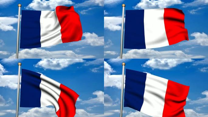 法国3D旗帜HD