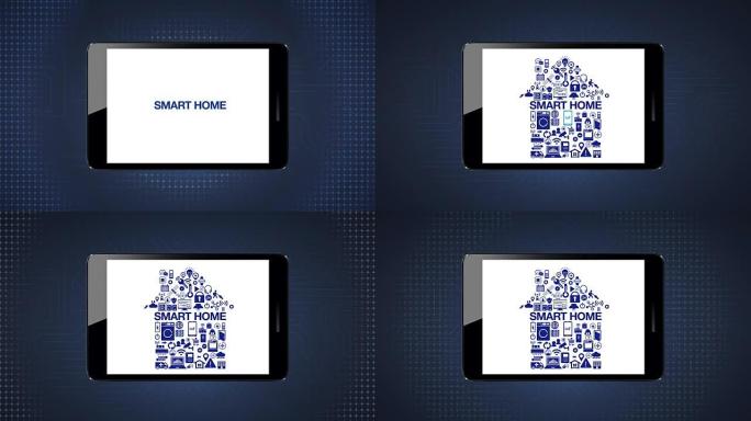 各种物联网智能家电图标让家居造型在智能平板、移动。