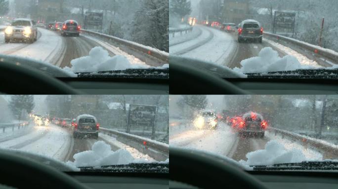 高清: 雪中交通