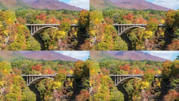 延时: 日本鸣子乔治宫城大崎的桥梁