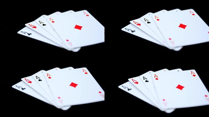 扑克牌桌上排列的扑克牌4k