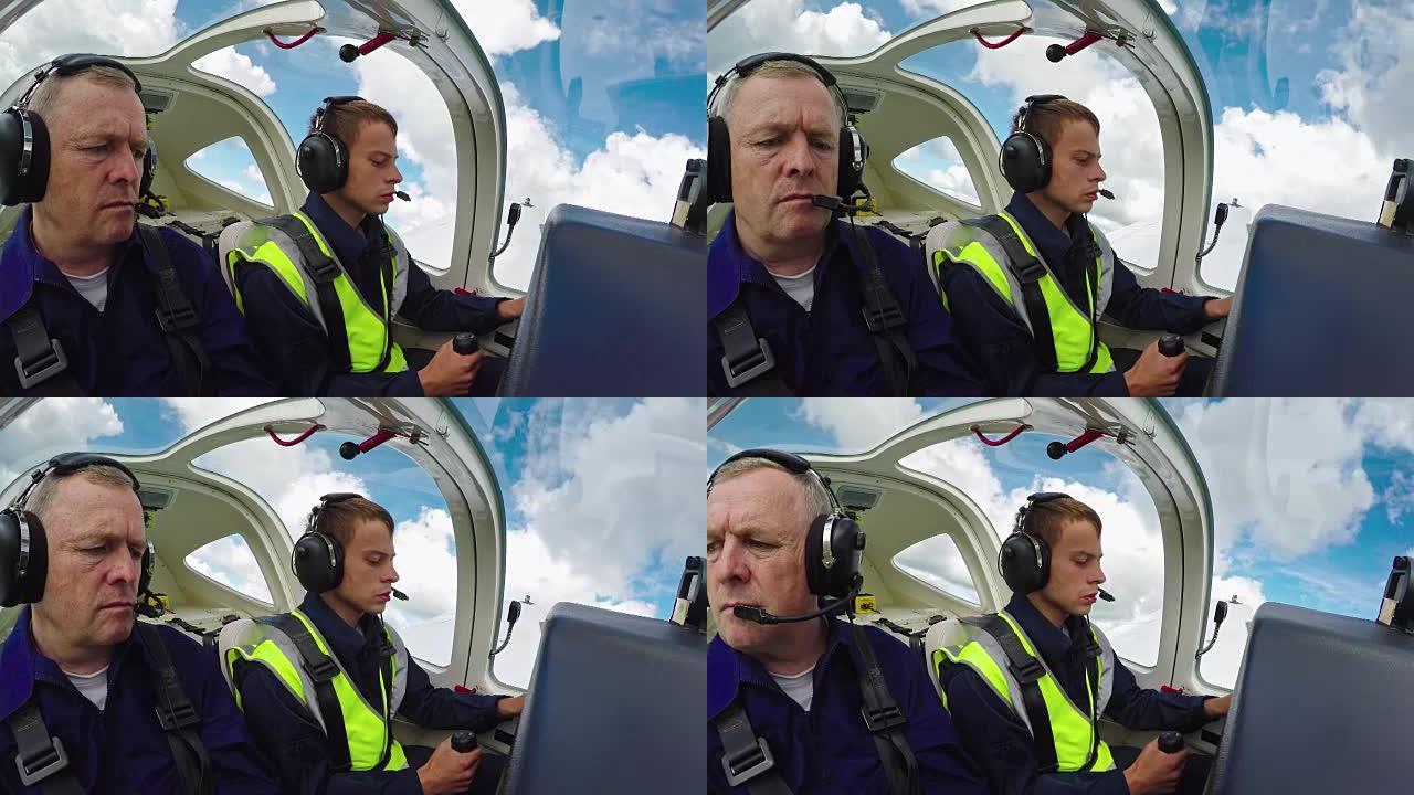 学生飞行员学习飞行