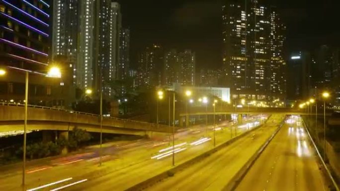 香港市区夜间交通，缩小时间间隔。