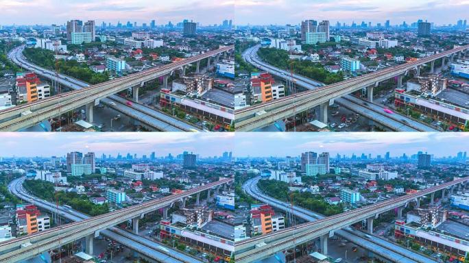 4K.泰国曼谷市的延时视图