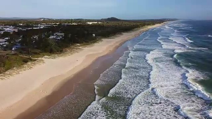 美丽的澳大利亚城市海岸线鸟瞰图