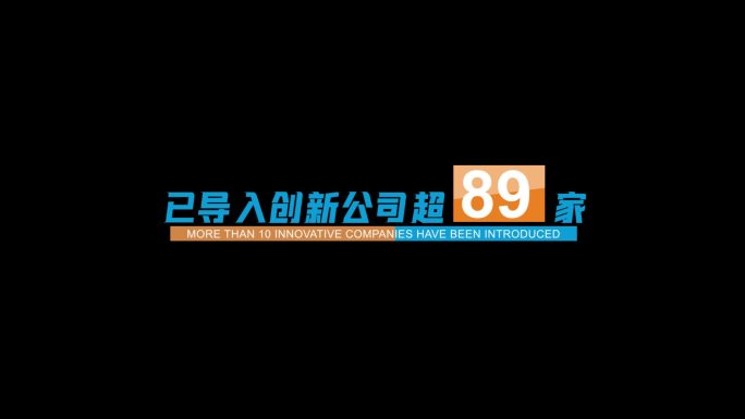 蓝橙配色大气科技商务文字片花