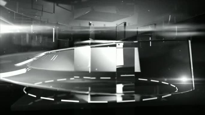 抽象玻璃背景循环-黑白（全高清）