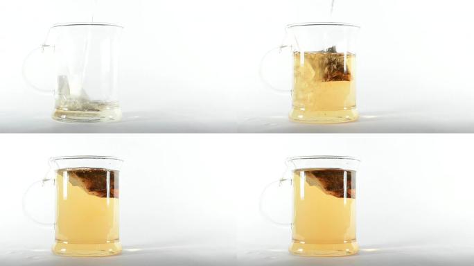 装茶茶叶包倒水泡茶