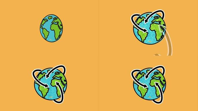 地球行星背景设计，视频动画