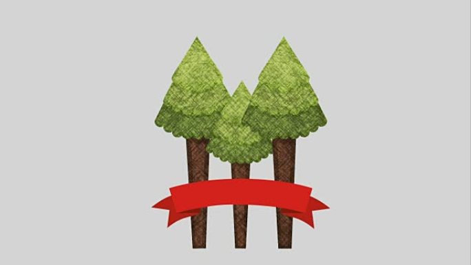 森林图标设计，视频动画