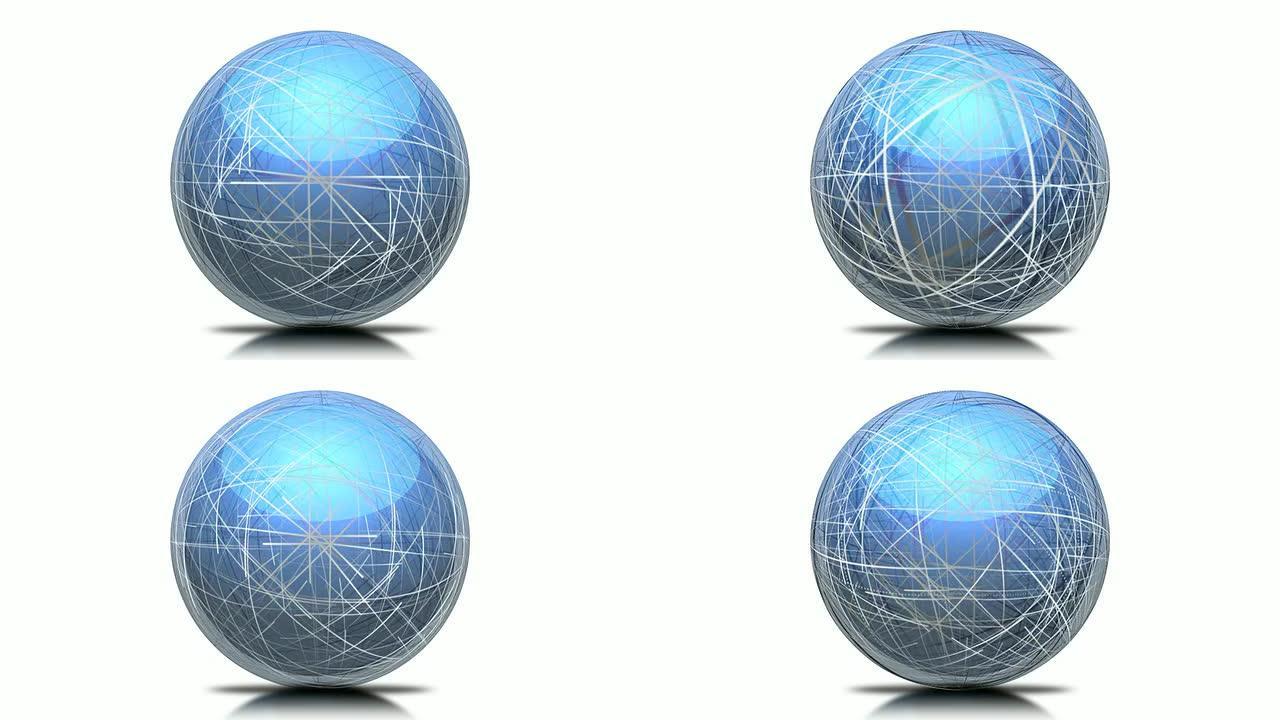 蓝球网络概念环路高科技背景金融6G