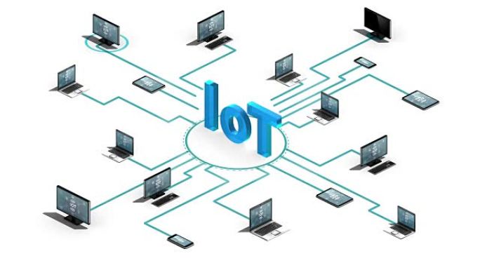 连接服务器系统的 “iot” 技术。物联网技术。
