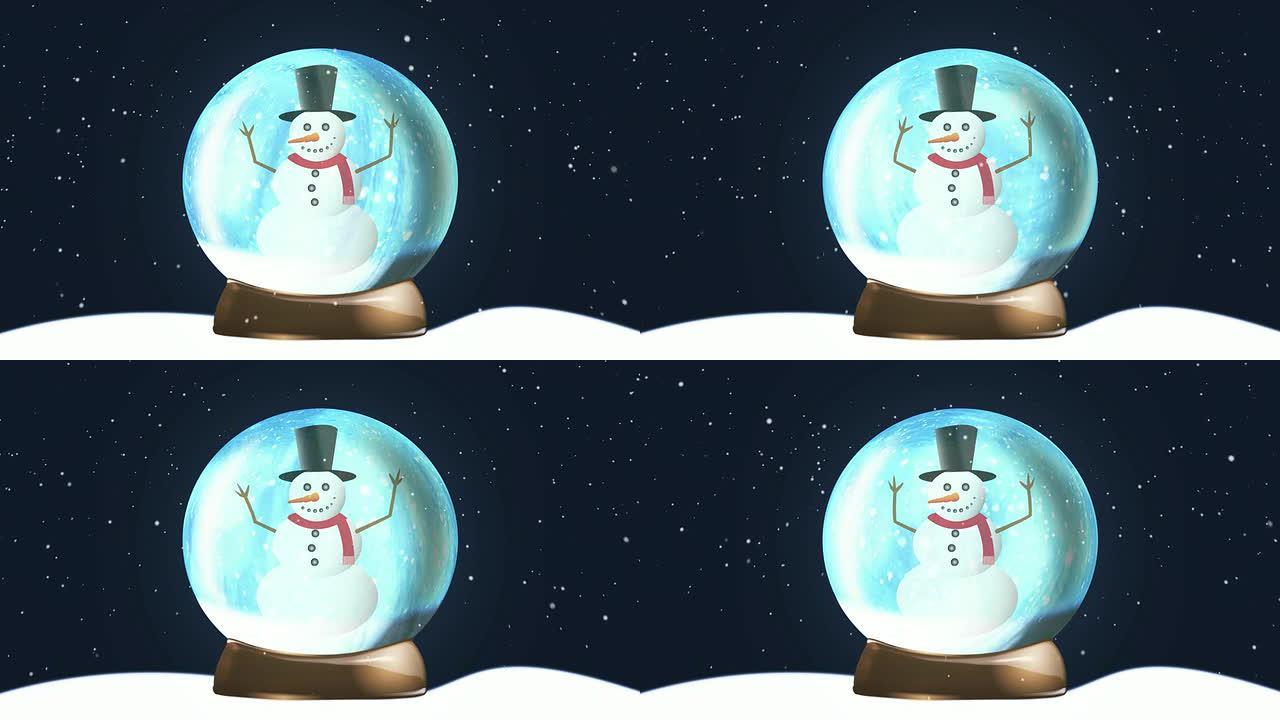 圣诞雪球雪人圣诞雪球雪人