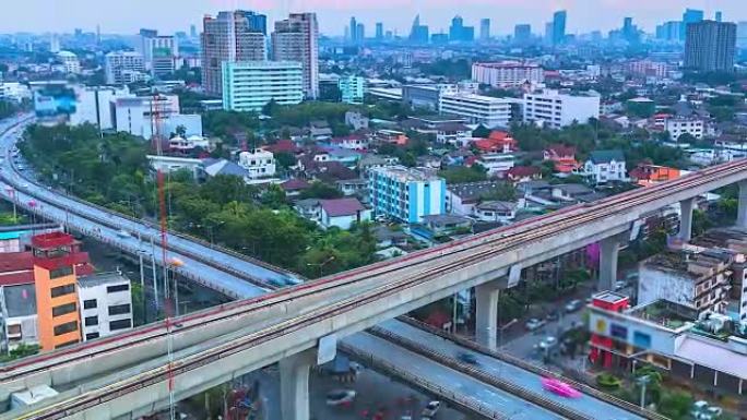 4K.泰国曼谷市的延时视图