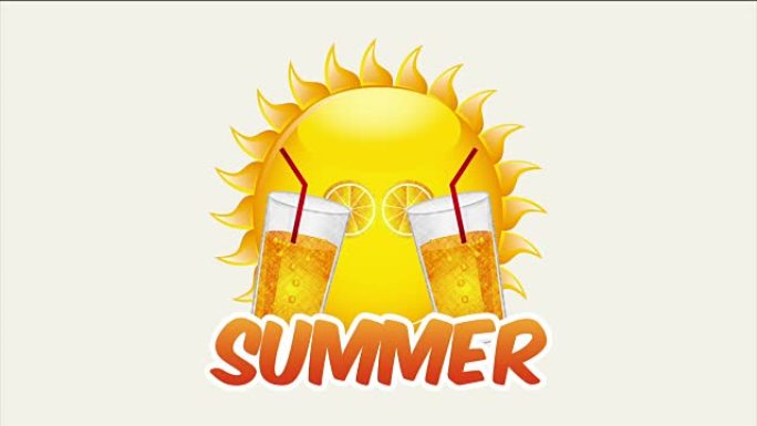 夏季饮料，视频动画