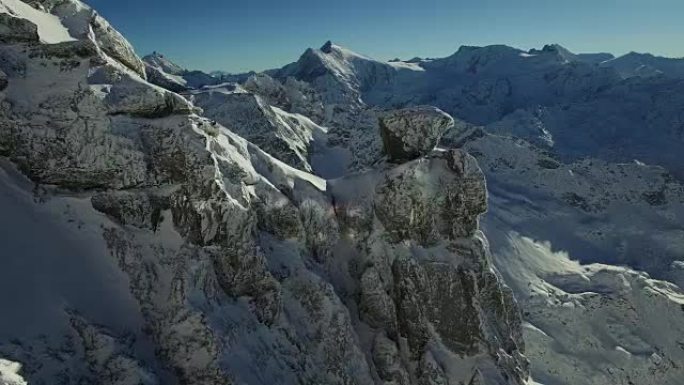 Aerial view of winter resort landscape for winter 