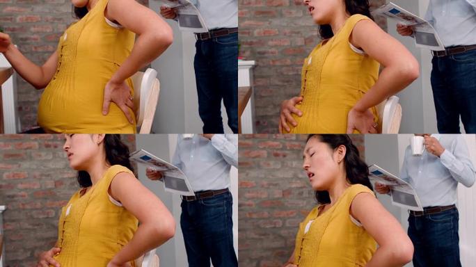 亚洲孕妇背痛