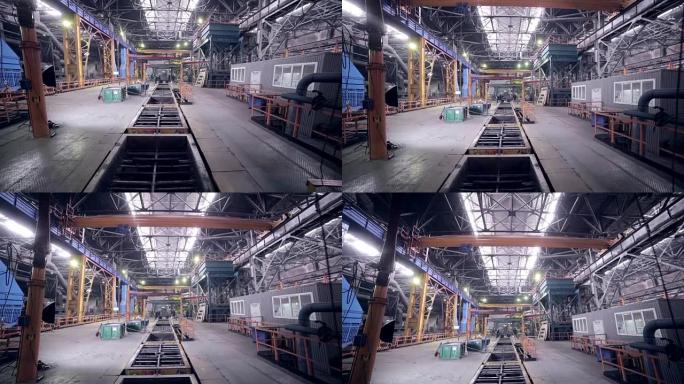 重工业工厂的自动机器人焊接线