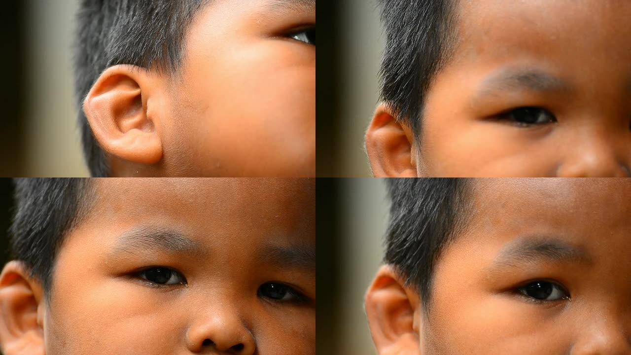 亚洲男孩的面孔