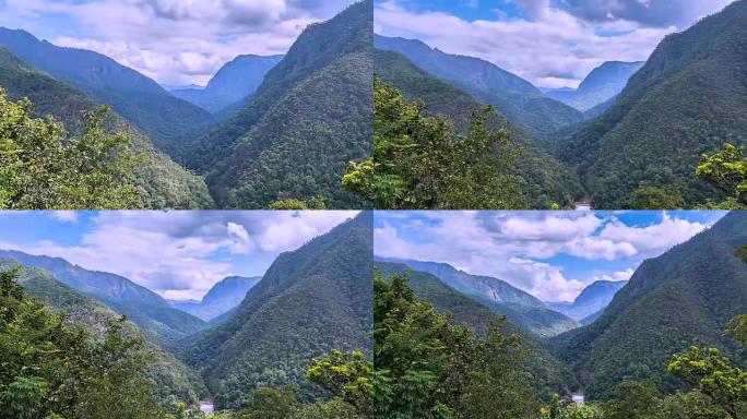 泰国湄宏顺省4k延时景观自然和山带云