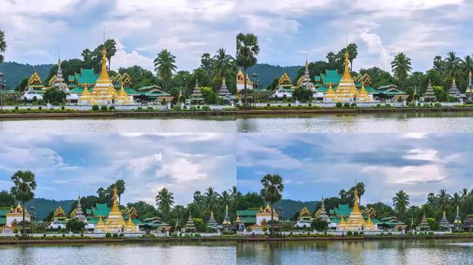 4K, Time Lapse Jong Kham Temple, Mae Hong Son泰国