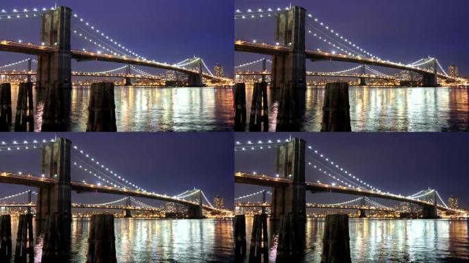 晚上的布鲁克林大桥