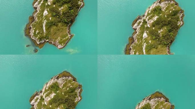 turqouise水上岛屿的鸟瞰图
