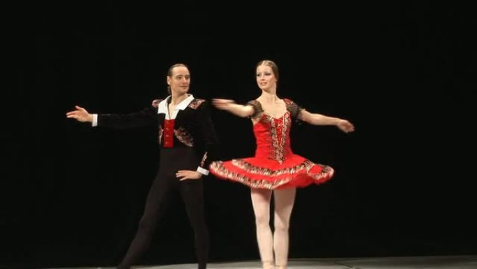芭蕾舞表演大剧院训练排练舞伴练舞跳舞排舞