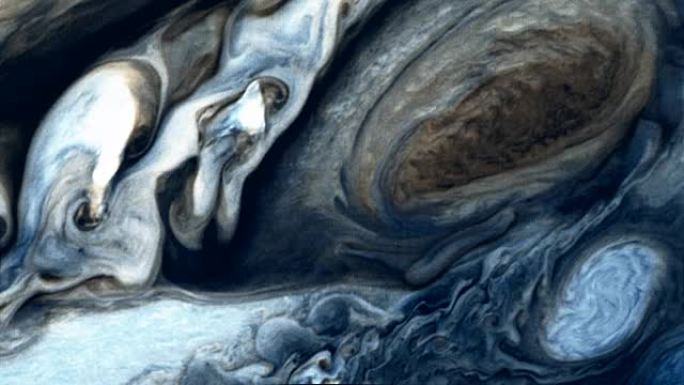 木星的表面和大红斑。