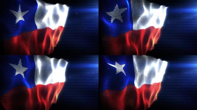 智利国旗-背景循环（全高清）