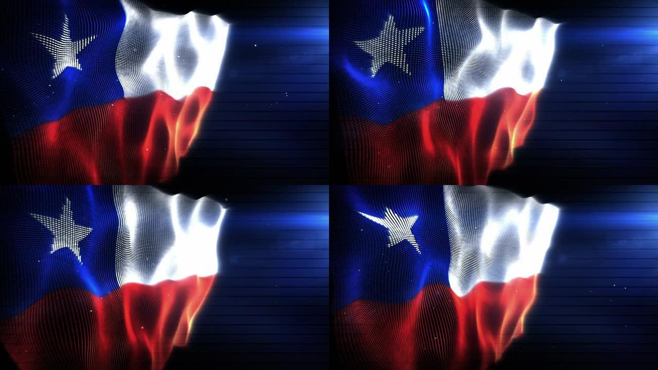 智利国旗-背景循环（全高清）
