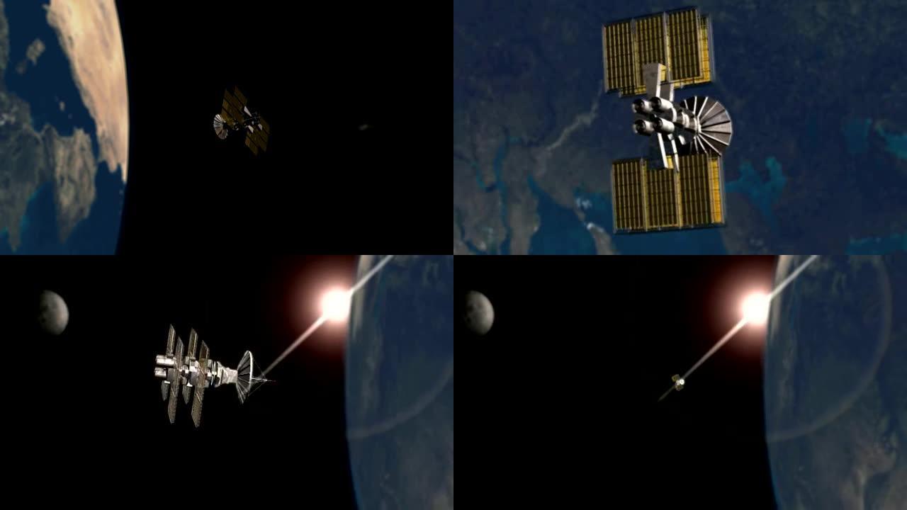 3D动画显示卫星绕地球转
