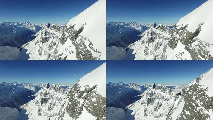 Aerial view of winter resort landscape for winter 