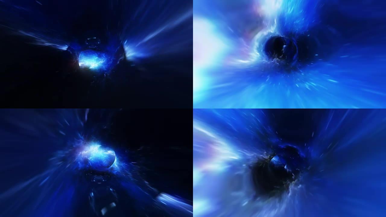 魔法虫洞-外太空飞行进入黑洞的扭曲