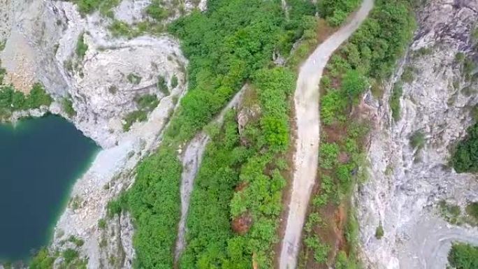 鸟瞰图泰国大峡谷春武里府的道路
