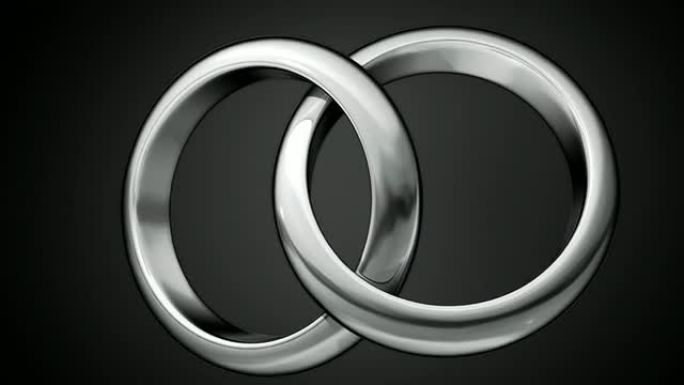 两个银戒指组成两个银戒指