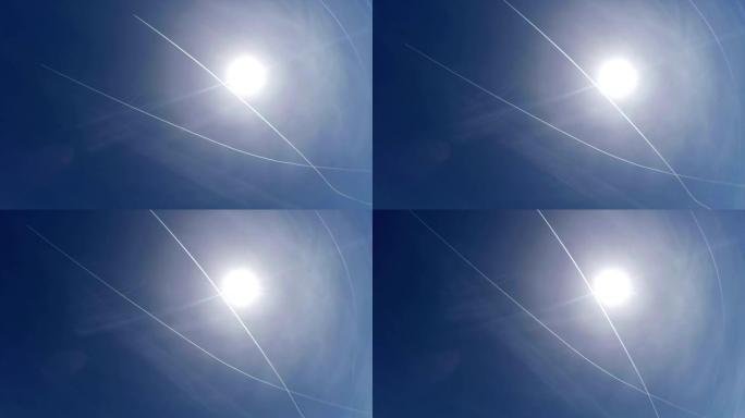 商业客机在天空中留下了持久的化学痕迹