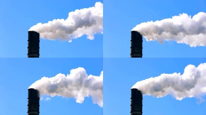 排放脏烟的污染工厂