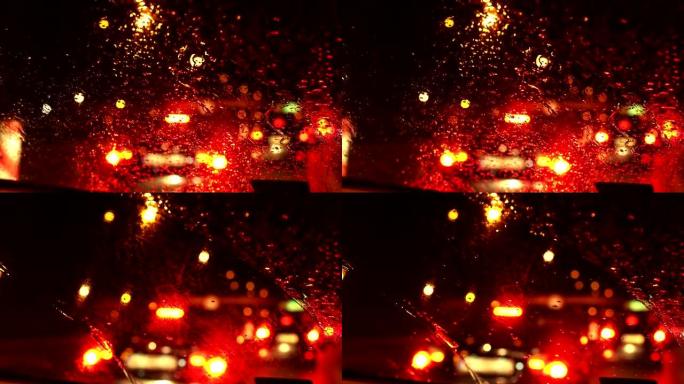 Night ride. Blurred motion