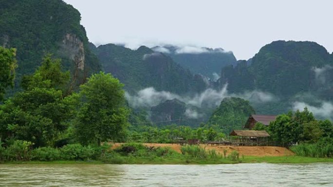4k延时，南宋河，老挝万旺多云。