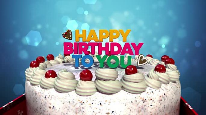 蛋糕上错别字 “祝你生日快乐”。