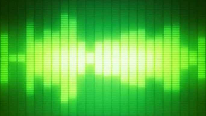 均衡器条波形绿色音频音段闪烁