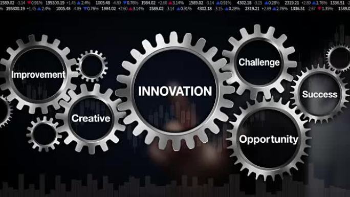关键词，挑战，机遇，创意，改进，成功，商人触摸屏 “创新”