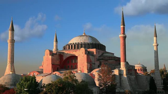高清：圣索菲亚大教堂，**时差**，土耳其伊斯坦布尔
