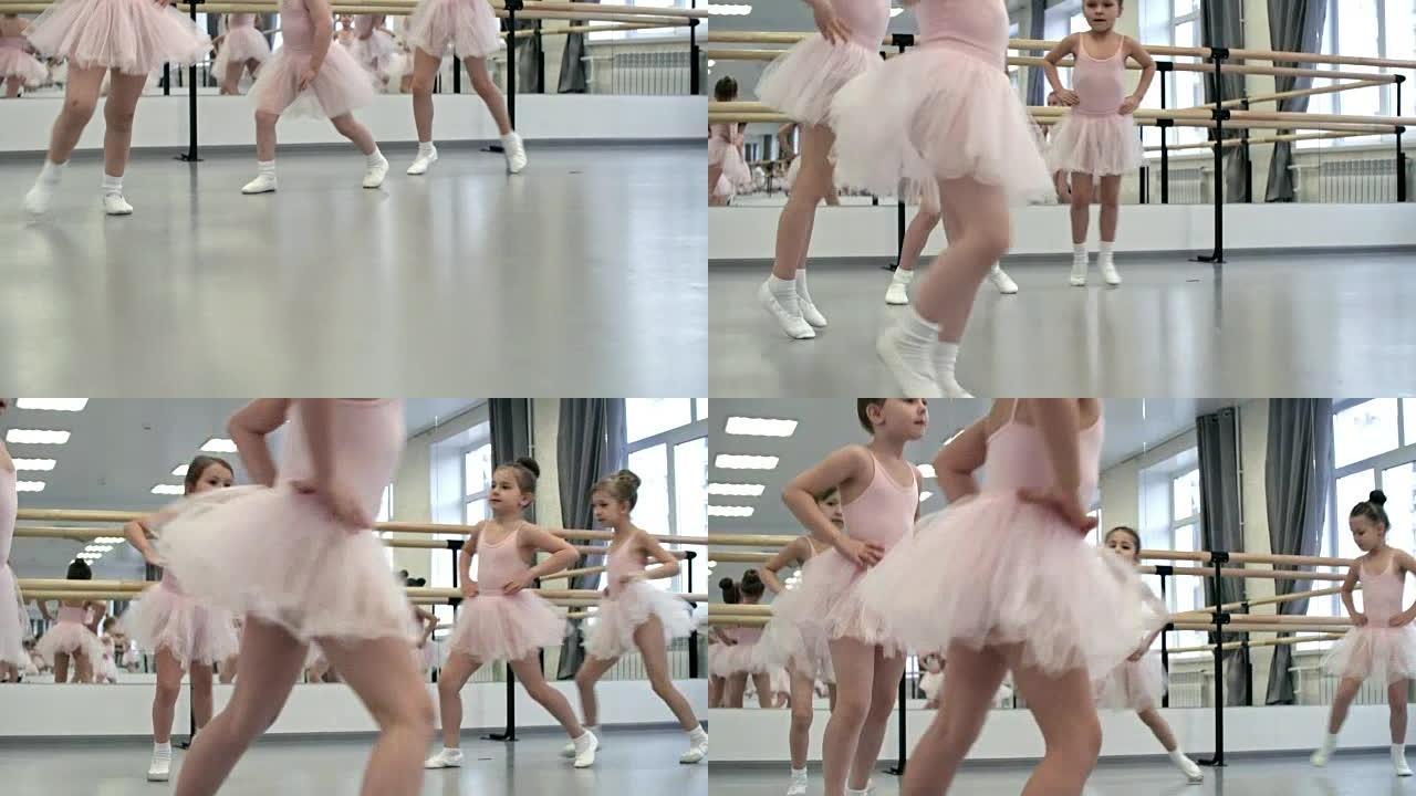 跳芭蕾舞课的女孩