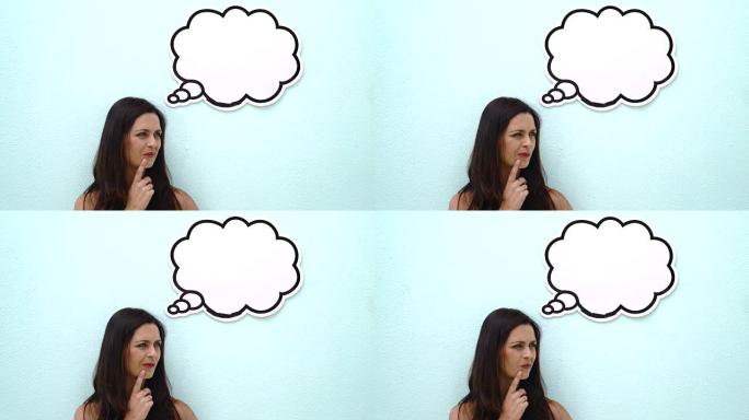 中年惊讶有趣女人的肖像